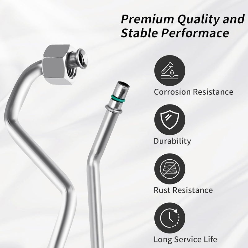 MuHize Power Steering Line Kit - Direct Fit for Chevrolet Escalade/GMC Yukon 2007-2014 | Aluminum Rack & Pinion Transfer Lines Replace #15254059, 15254058 | Leak-Proof OEM Design - Image 2